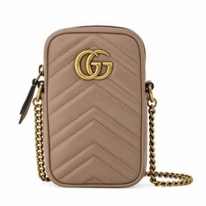 NWT Gucci Marmont Mini Leather Crossbody Bag